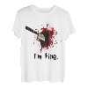 I'm fine - Gruseliges Messer Blut Halloween T-Shirt