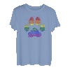 Puppy Dog Pfotenabdruck LGBT Pride Month Gay Flagge T-Shirt