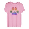 Puppy Dog Pfotenabdruck LGBT Pride Month Gay Flagge T-Shirt