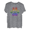 Puppy Dog Pfotenabdruck LGBT Pride Month Gay Flagge T-Shirt