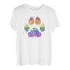 Puppy Dog Pfotenabdruck LGBT Pride Month Gay Flagge T-Shirt