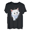 Weiße Katze zerrissener Stoff, Geschenke für Katzenliebhaber T-Shirt