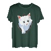 Weiße Katze zerrissener Stoff, Geschenke für Katzenliebhaber T-Shirt