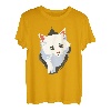 Weiße Katze zerrissener Stoff, Geschenke für Katzenliebhaber T-Shirt