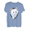 Weiße Katze zerrissener Stoff, Geschenke für Katzenliebhaber T-Shirt