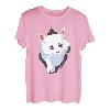 Weiße Katze zerrissener Stoff, Geschenke für Katzenliebhaber T-Shirt