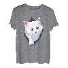 Weiße Katze zerrissener Stoff, Geschenke für Katzenliebhaber T-Shirt