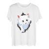 Weiße Katze zerrissener Stoff, Geschenke für Katzenliebhaber T-Shirt