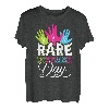 Rare Diseases Day 28. Februar 2023 Rare Rainbow Heart Zebra T-Shirt