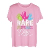Rare Diseases Day 28. Februar 2023 Rare Rainbow Heart Zebra T-Shirt
