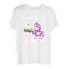 PEW Madafakas Lustiges Einhorn mit Regenbogenpistole - Weiß T-Shirt