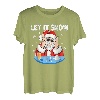 Let It Snow Lustiger Weihnachtsmann für Erwachsene, humorvolles Unkraut, Rauchen T-Shirt