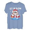 Let It Snow Lustiger Weihnachtsmann für Erwachsene, humorvolles Unkraut, Rauchen T-Shirt