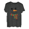 Wimpern Weihnachten Outfit Schneemann Gesicht Kostüm Mädchen Damen T-Shirt
