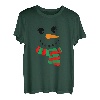 Wimpern Weihnachten Outfit Schneemann Gesicht Kostüm Mädchen Damen T-Shirt