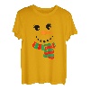 Wimpern Weihnachten Outfit Schneemann Gesicht Kostüm Mädchen Damen T-Shirt