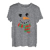 Wimpern Weihnachten Outfit Schneemann Gesicht Kostüm Mädchen Damen T-Shirt