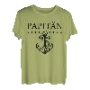 Papitän - Papa und Kapitän Lustiges Retro Anker Vater T-Shirt