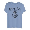 Papitän - Papa und Kapitän Lustiges Retro Anker Vater T-Shirt