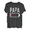 Papa Vater Batterie Geschenk für Vatertag T-Shirt