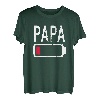 Papa Vater Batterie Geschenk für Vatertag T-Shirt