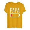 Papa Vater Batterie Geschenk für Vatertag T-Shirt