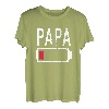 Papa Vater Batterie Geschenk für Vatertag T-Shirt