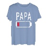 Papa Vater Batterie Geschenk für Vatertag T-Shirt
