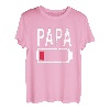 Papa Vater Batterie Geschenk für Vatertag T-Shirt