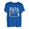 Papa Vater Batterie Geschenk für Vatertag T-Shirt