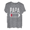 Papa Vater Batterie Geschenk für Vatertag T-Shirt