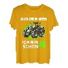 Kinder Traktor Trecker Kinder 4. Geburtstag 4 Jahre Mädchen Junge T-Shirt