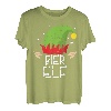 Herren Bier Elf Partnerlook Familien Outfit Weihnachten T-Shirt