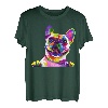 Frenchie Französische Bulldogge Pop Art Porträt Bouledogue T-Shirt