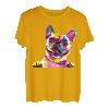 Frenchie Französische Bulldogge Pop Art Porträt Bouledogue T-Shirt