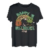 Retro Groovy Happy St Patrick's Day Go Glücksbringer Kleeblatt T-Shirt