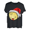 Lustiges Shirt für Weihnachten funny smiley Weihnachtsmütze T-Shirt