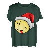 Lustiges Shirt für Weihnachten funny smiley Weihnachtsmütze T-Shirt