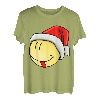 Lustiges Shirt für Weihnachten funny smiley Weihnachtsmütze T-Shirt
