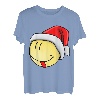 Lustiges Shirt für Weihnachten funny smiley Weihnachtsmütze T-Shirt
