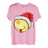 Lustiges Shirt für Weihnachten funny smiley Weihnachtsmütze T-Shirt