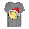 Lustiges Shirt für Weihnachten funny smiley Weihnachtsmütze T-Shirt