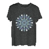 Azurit und Malachit Blütenblatt Mandala Grafik Design T-Shirt
