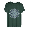 Azurit und Malachit Blütenblatt Mandala Grafik Design T-Shirt