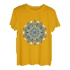 Azurit und Malachit Blütenblatt Mandala Grafik Design T-Shirt