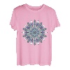 Azurit und Malachit Blütenblatt Mandala Grafik Design T-Shirt