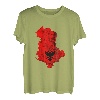 Albanien Karte Albanische Flagge Kosovo Reise Albaner Stolz T-Shirt