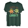 Retro Groovy St. Patrick's Day Happy Go Glücksbringer Kleeblatt T-Shirt