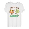 Retro Groovy St. Patrick's Day Happy Go Glücksbringer Kleeblatt T-Shirt