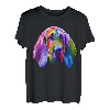 Bloodhound buntes Pop Art Porträt für Hundebesitzer T-Shirt